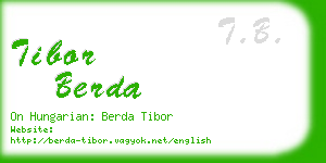 tibor berda business card